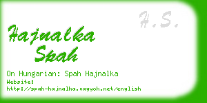 hajnalka spah business card